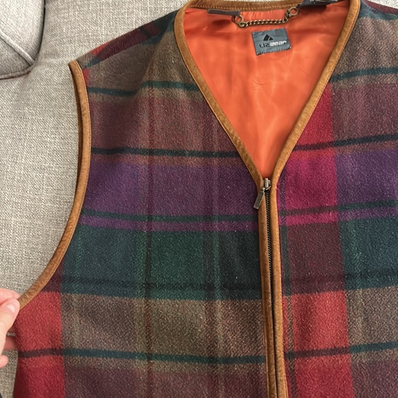 Vintage Liz Wear Plaid Country Western Vest Wool Blend - Picture 8 of 11